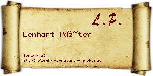 Lenhart Péter névjegykártya